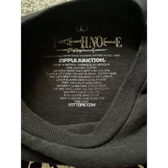 Death Note Ryuk Skull Girls Long Sleeve T-Shirt Size Large Goth concert Band - Picture 3 of 6